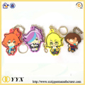 Promotional cartnoon character pvc rubber keychain