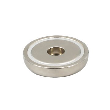 NdFeB Round Base Magnet Straight Hole Shaped