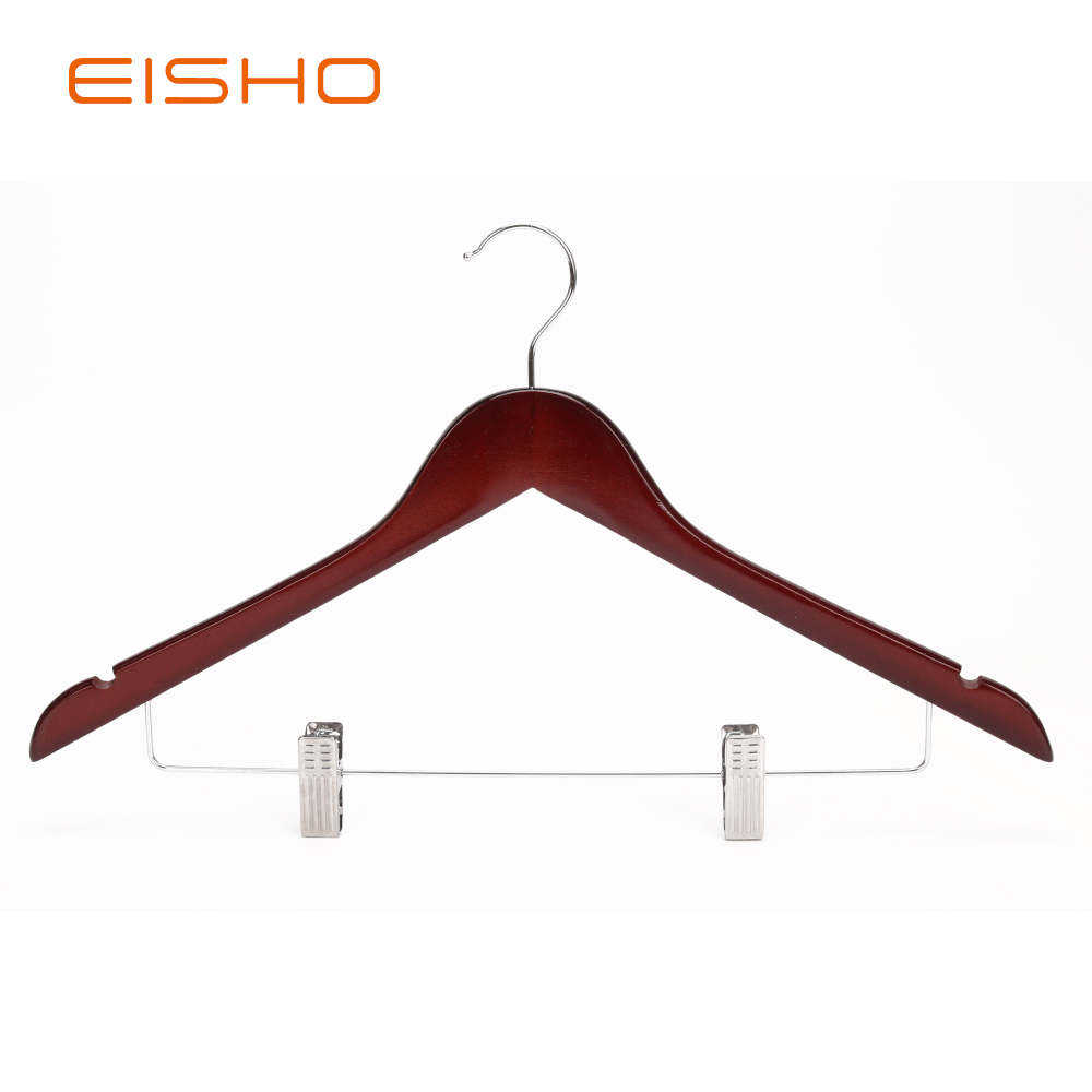 Ewh0053 Wooden Hangers With Clips