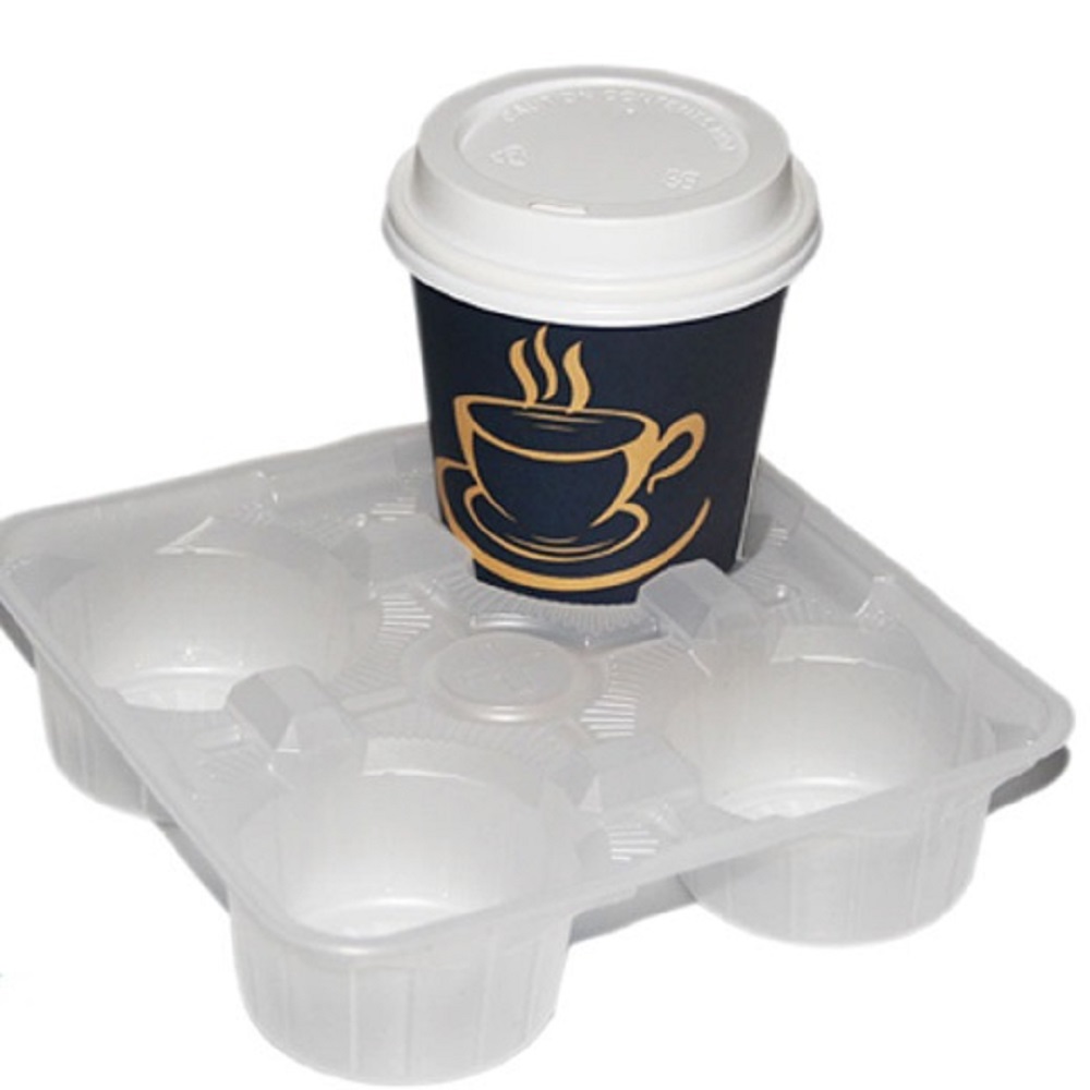 plastic 4 cup tray