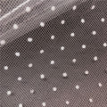 Great fashion style of flocked dot mesh fabric