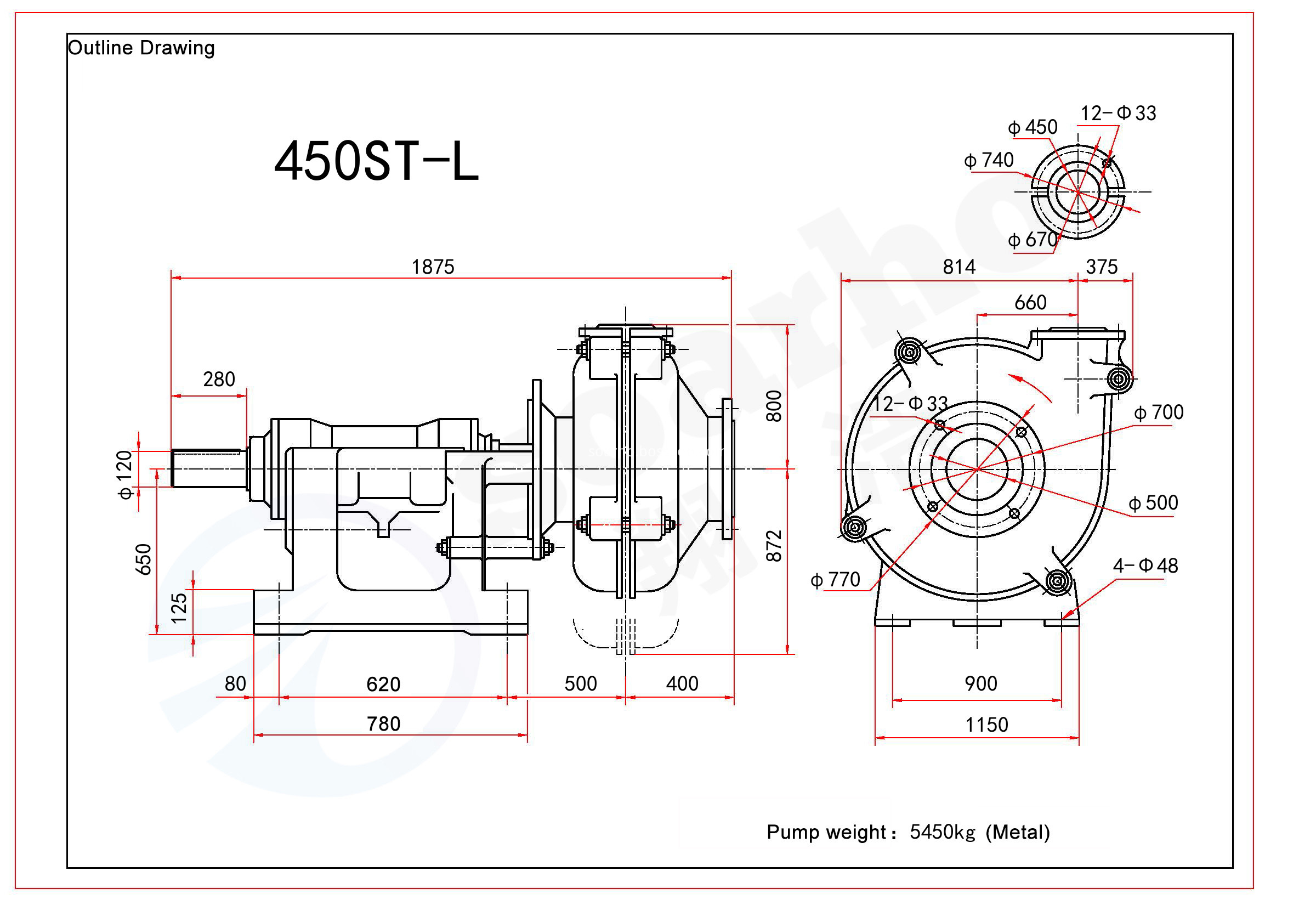 450ST-L outline drawing