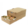 La venta caliente apila la caja para la caja de presentación del empaquetado de alimentos del papel corrugado que imprime el logotipo personalizado de catering