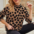 Women's Knit Floral Print Sweater