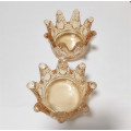 Pots de bougie en verre en forme de couronne de petite taille