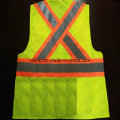 Safety Vest with Reflective Caution Band 100%Polyester Knitting Fabric and Mesh