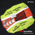 2016 Venta caliente fluorescente impermeable de alta visibilidad de seguridad 3m Reflective Mochila de la cubierta