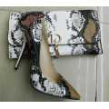 New Collection Snake Pattern High Heel Shoes and Bags (G-7)