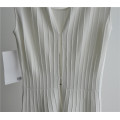 Woman Sleeveless Longline Patterned Sweater Dress
