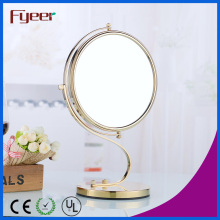 Fyeer Attractive Design Round Golden Makeup Mirror (M5208G)