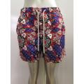 Vintage print men's beach shorts