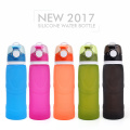 Sporting foldable silicone water bottle