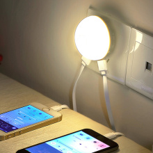 Высокая яркость теплого белого цвета EU EU Plug LED Night Light с датчиком света Dual USB Charger для спальни Home