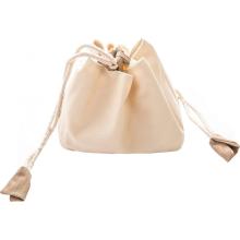 Traveling Drawstring Beige Color Cosmetic pouch