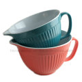 2PCS Two Tone Melamine Mixing Bowl with Handle (BW270)