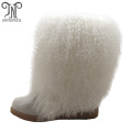 Fashion Sheepskin Wool Lining Fluffy Winter Boots Women