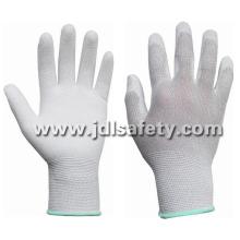 ESD Work Glove with Carbon Fiber, Coated with White PU on Palm (PC8101)