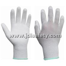 Gants de travail ESD avec fibre de carbone, recouvert de PU blanc sur Palm (PC8101)