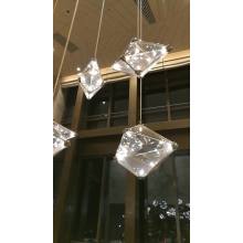 Colored glass pendant decorative crystal chandelier light