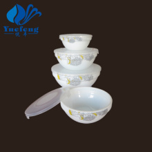 Resistente al calor Opal cristalería-4PCS Bowl apilable conjunto