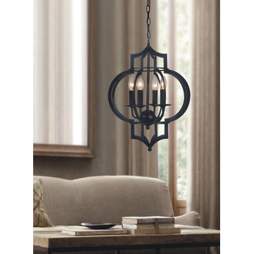 Restoration European Iron Chandelier Pendant Light (M-031S-4)