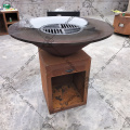 Metal Fire Pit Barbecue Grill BBQ