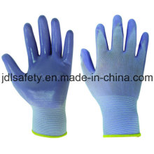 Нейлон трикотажные перчатки работы с гладкой нитриловые погружения (N1569C)