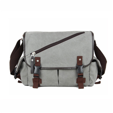 Men's Vintage Grey Messenger Satchel School Shoulder Bags