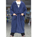 Microfiber hooded bathrobe towel for man