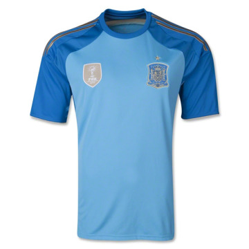 Spanien 2014 Home Torwart Trikot-Fußballtrikots