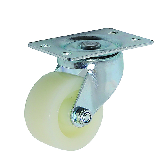 Lightweight Swivel Casters with White PP Wheels Lightweight Swivel Casters with White PP Wheels