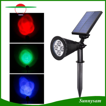 Солнечная энергия Spotlight Outdoor Spike Garden Lawn Light 4 светодиодных водонепроницаемых фонаря безопасности ландшафта