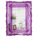 Molduras para fotos de plástico transparente roxo em 5x7inch