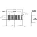 Conector de palo de elevación trasera con enchufe delantero de 1.0 mm