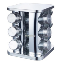 Rotated Stainless Steel Kitchenware Spice Jar