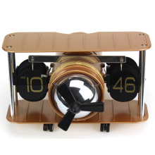 Antike Flugzeugform Tisch Flip Uhr
