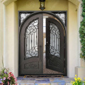 Entrada de hierro forjado residencial puerta francesa