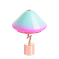 Modern pink mushroom shape desk bedroom glass glass reading lights bedside modern cute luxury iron led table lamp for kids room