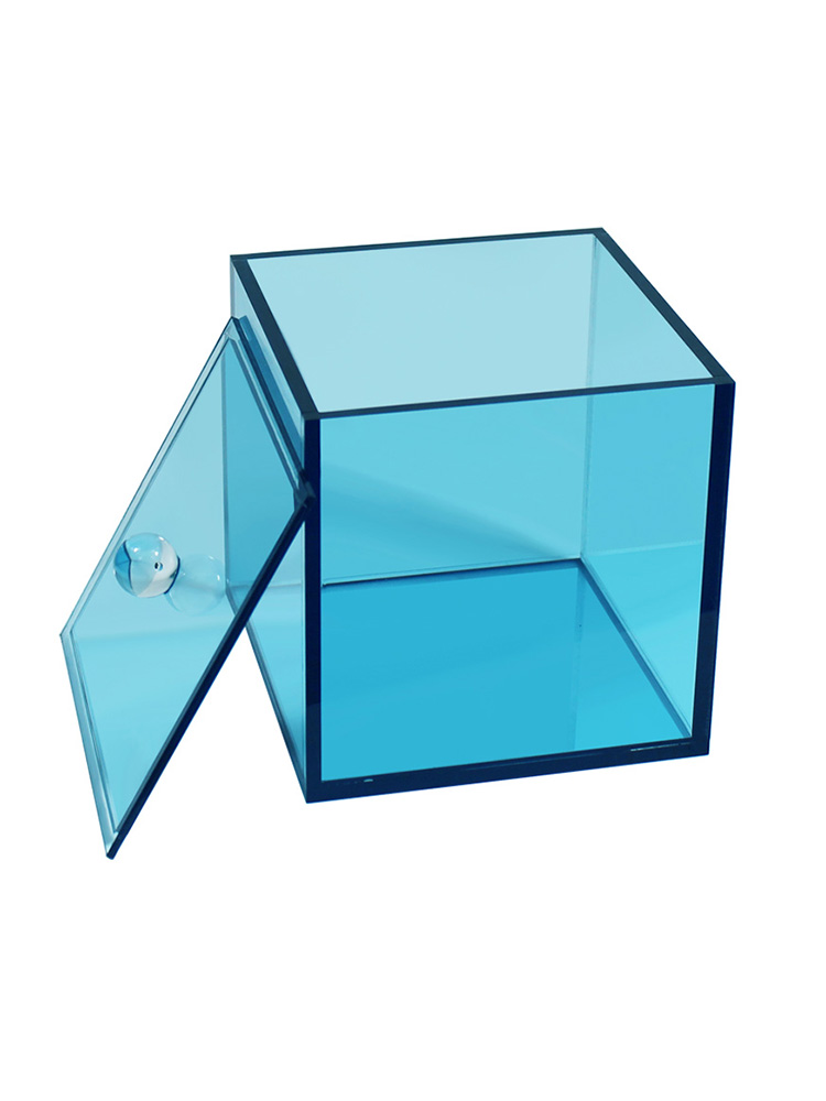 Acrylic Canister With Lid Blue