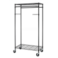 New 2-Tier Rolling Dress Clothing Garment Rack