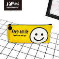 Custom keep smile style cute canvas pencil case