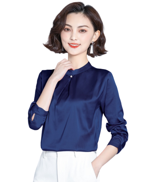 Womens Fashion Casual Long-sleeved Lace Shirt