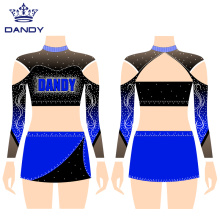 Vente chaude uniformes de cheerleading avec strass