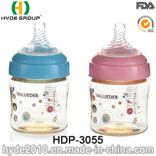 Seguridad PPSU BPA gratis botella de alimentación del bebé plástico, 240ml plástico alimentación biberón (HDP-3055)