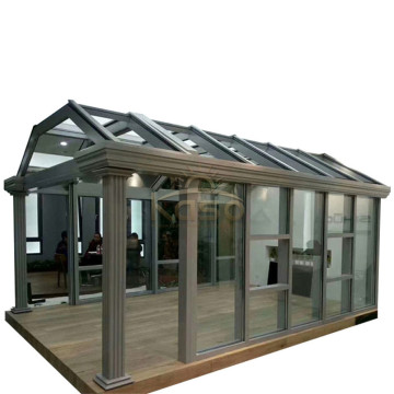 Glass Veranda Sliding Door Living Room Sunroom Roof