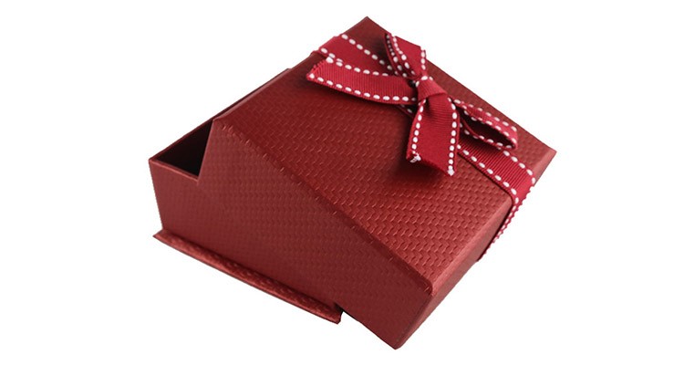 Fortunate Red Plastic Jewelry Box with Bowknot