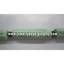 Light green color burl shape ceramic bead