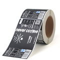 OEM custom coffee bag packaging label stickers