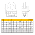 US Type Malleable Grip Clamp Wire Rope Clip