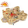 Castillo de madera de interior de juegos infantiles para niños